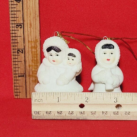 Arctic Kids Of Alaska Snow Babies Christmas Ornaments Set of 2 - Picture 10 of 11